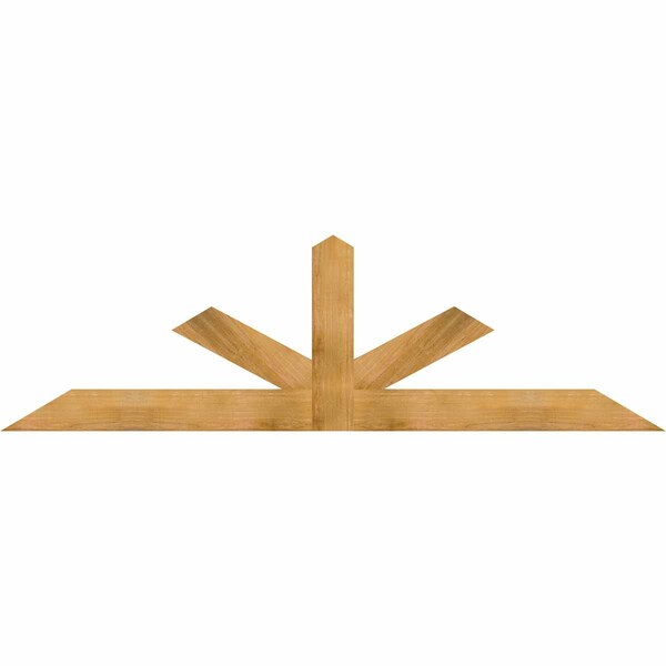 Ekena Millwork Saratoga Rough Sawn Timber Gable Bracket, Western Red Cedar, 96"W x 28"H x 2"D x 6"F, 7/12 Pitch GBW096X28X0206SAR00RWR - main
